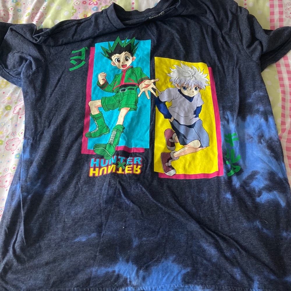 hunterxhunter tie dye graphic tee